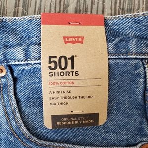 Levis 501 high waist shorts